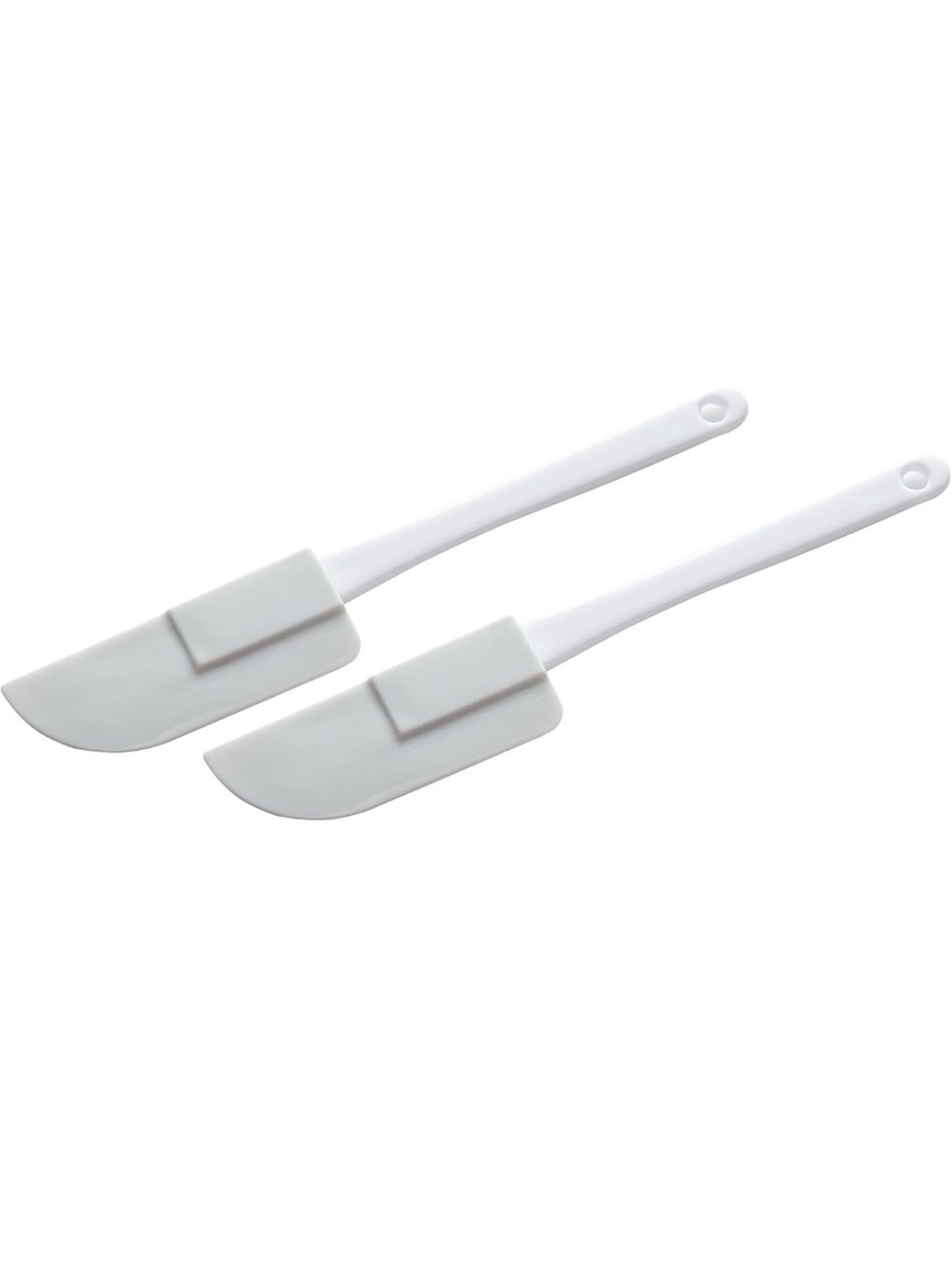 Chef Craft 20736 Mini Flexible Spatula Set 2pc White Plastic Handle